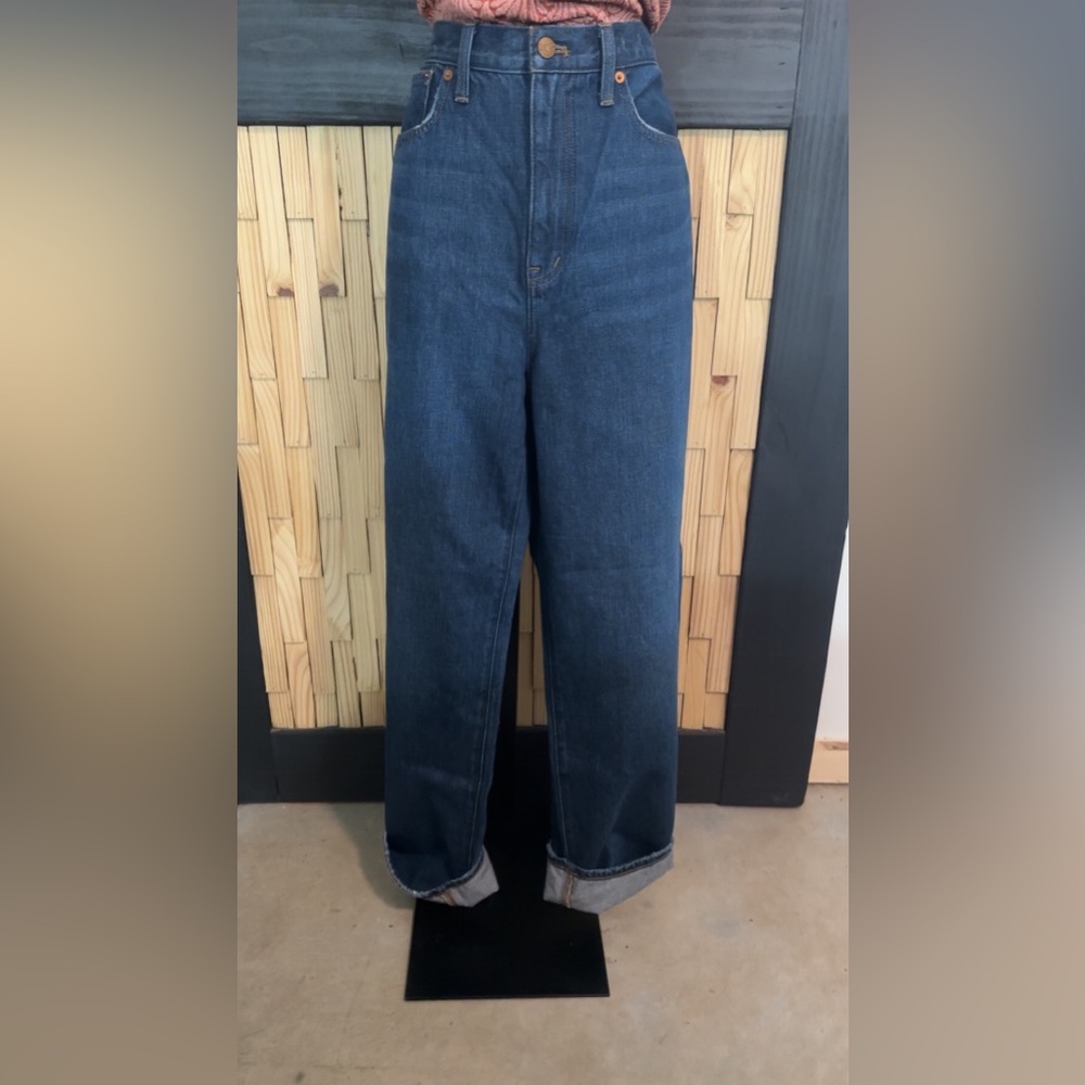 Madewell Baggy Straight Jeans in Dark Worn Indigo Wash - Size 29 - NWT